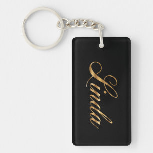 Porte-clés Linda gold Design Lettering