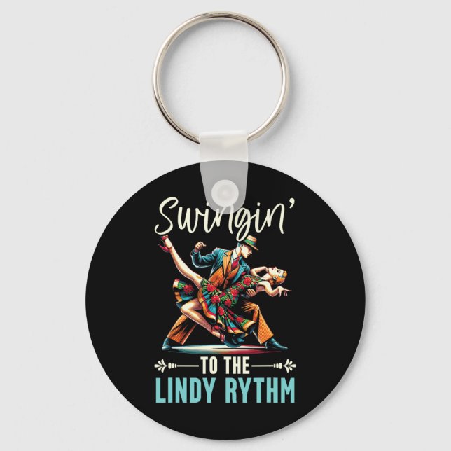 Porte-clés Lindy Hop Dancer Swancing Partenaire Swing Da (Recto)