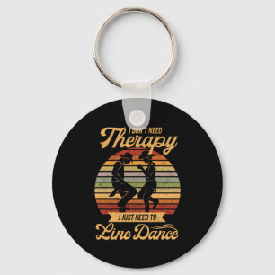 Porte-clés Line Dancing is My Therapy Retro Line Dancer Cadea