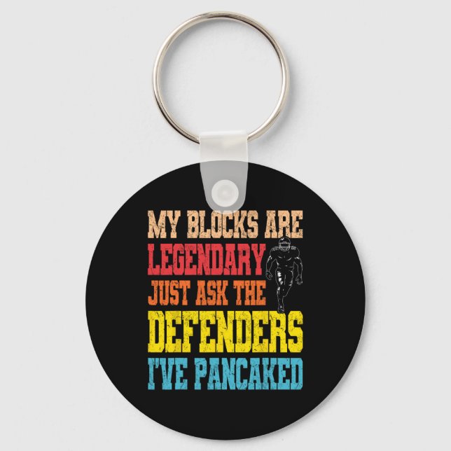 Porte-clés Lineman Legendake Blocks Funny Football Pl (Recto)