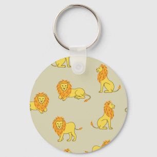 Porte-clés Lion à main : motif vintage.