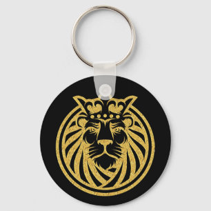 Porte-clés Lion Avec Couronne - Style Or 4