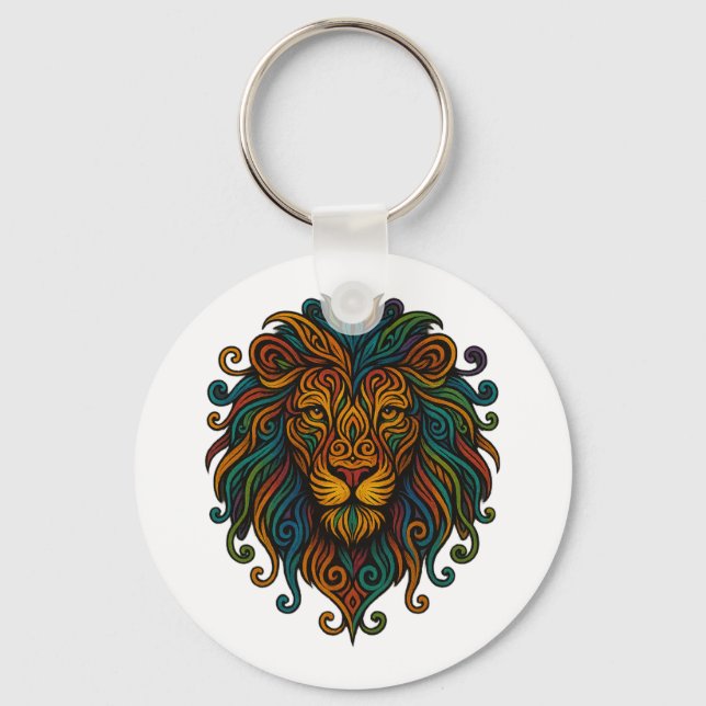 Porte-clés Lion Coloré (Recto)