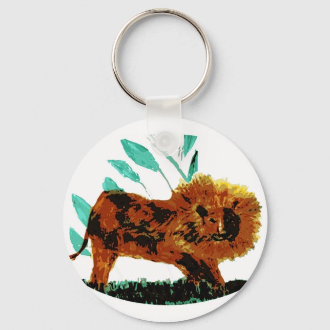 Porte-clés Lion d'art de Big Cat Wildlife (Recto)