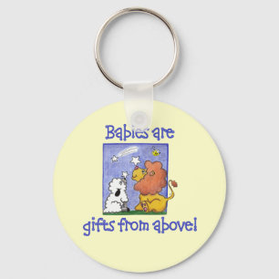 Porte-clés Lion et agneau attrapent des étoiles tombantes