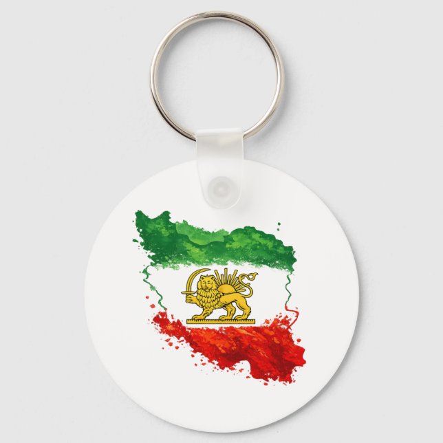 Porte-clés Lion et Soleil d'Iran | Shir o Khorshid (Recto)