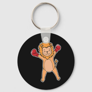 Porte-clés Lion fait la boxe