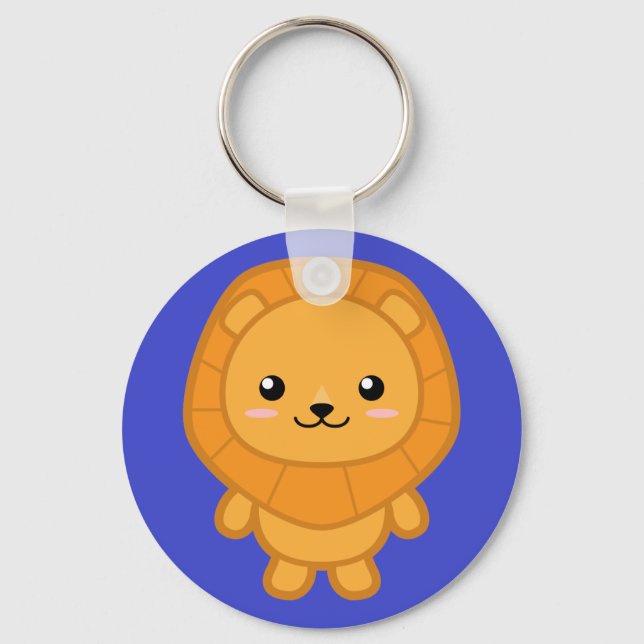 Porte-clés Lion Kawaii (Recto)