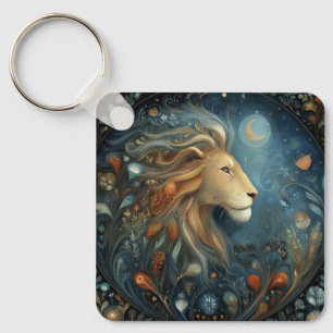 Porte-clés Lion Leo Zodiaque Astrologie Céleste Anniversaire