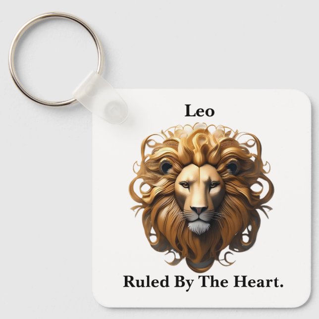 Porte-clés Lion, Lion, Dirigé Par Le Coeur, (Recto)