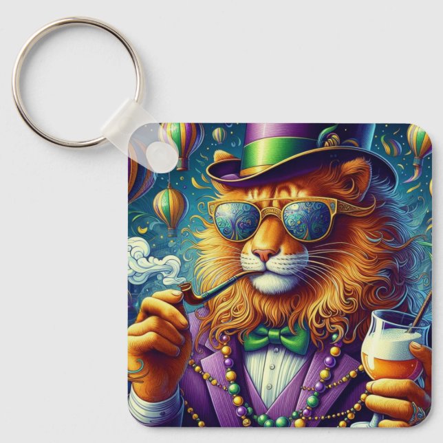 Porte-clés Lion/Louisiana Mardi Gras (Recto)