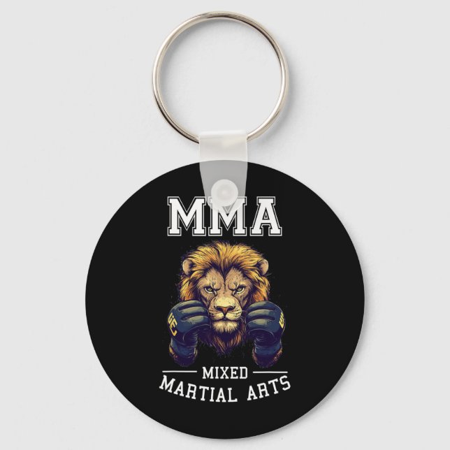 Porte-clés Lion Mixed martial art fort - Thailande Boxing Cag (Recto)
