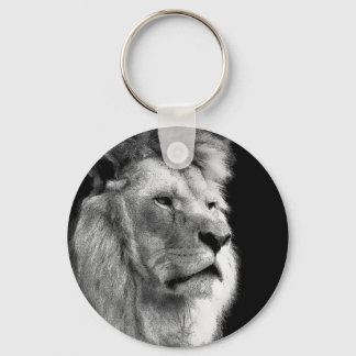 Porte-clés Lion noir blanc