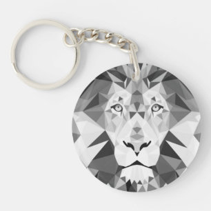 Porte-clés Lion noir et blanc