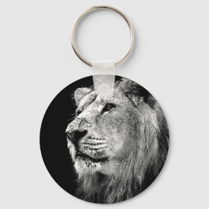 Porte-clés Lion noir et blanc