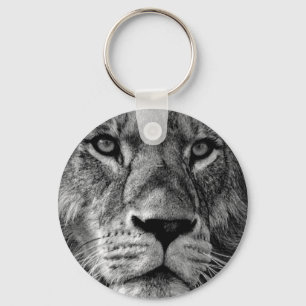 Porte-clés Lion noir et blanc