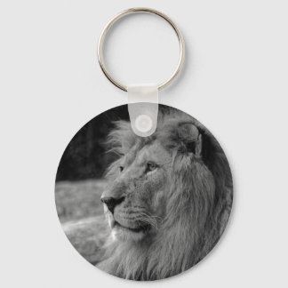 Porte-clés Lion noir et blanc - Animal sauvage