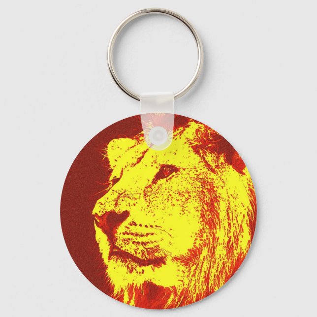 Porte-clés Lion Pop Art (Recto)