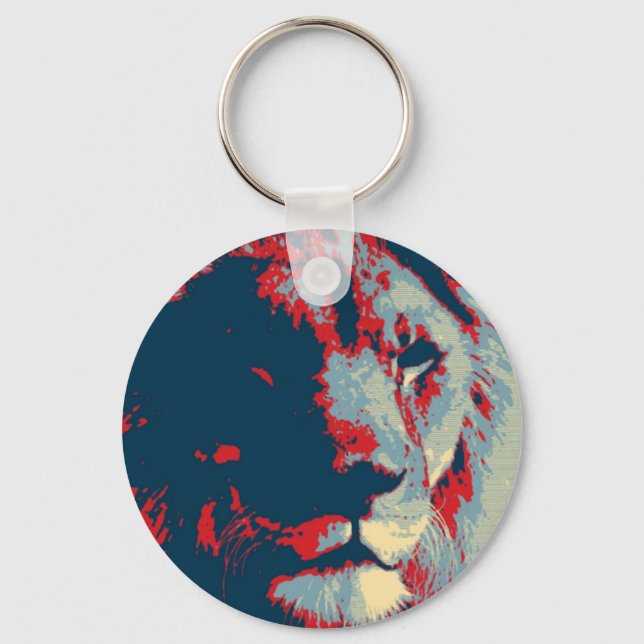 Porte-clés Lion Pop Art (Recto)