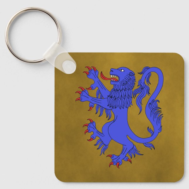 Porte-clés Lion Rampant Azure (Recto)