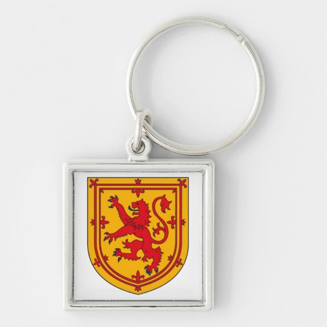 Porte-clés Lion Rampant sur Fond Doré (Devant)