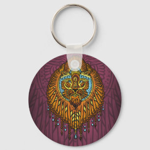 Porte-clés Lion Regal Spirit La Rue Mandala Tribale Ornée