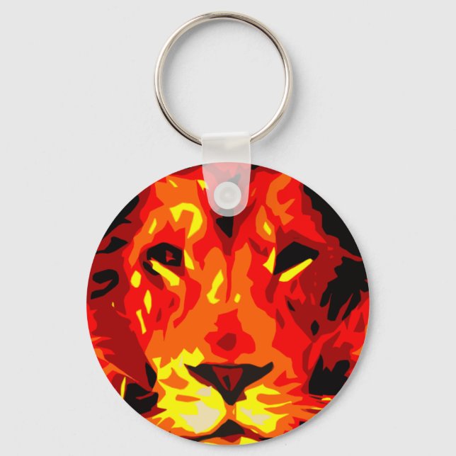 Porte-clés Lion rouge fierce (Recto)