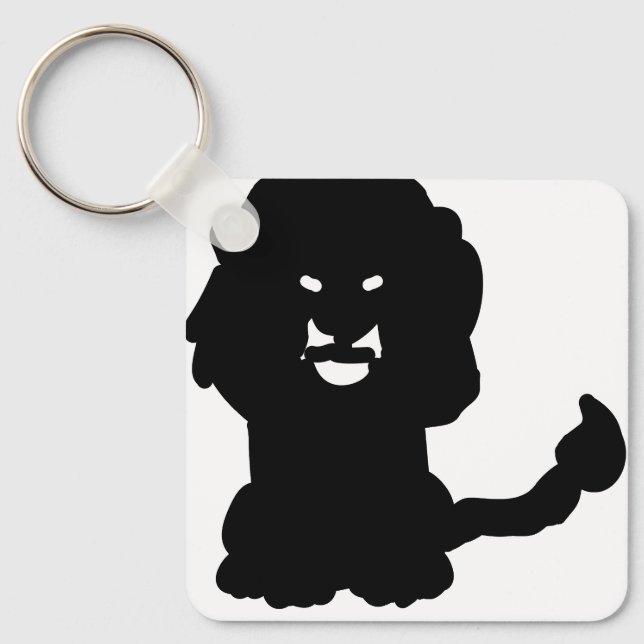 Porte-clés Lion – Silhouette de crête audacieuse S (Recto)