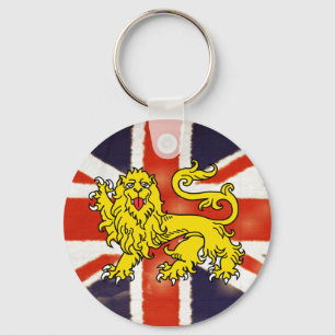 Porte-clés Lion Vintage Union Jack Porte - clé Héraldry