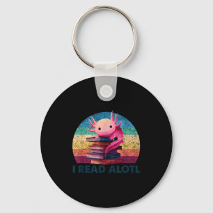 Porte-clés Lire un amoureux de livre axolotl a'lotl bibliothé