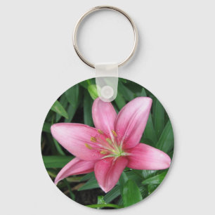 Porte-clés Lis rose