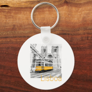 Porte-clés Lisbonne Portugal Vintage Vacances Tramway Souveni