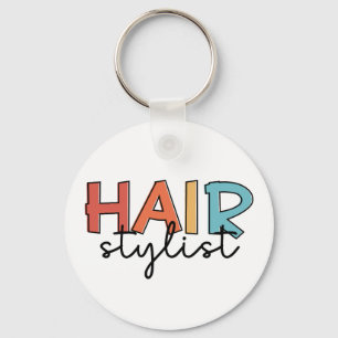 Porte-clés Liste de cheveux Retro Coiffeur Cadeau