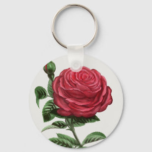 Porte-clés Lithographie de rose antique, François-Frédéric Gr