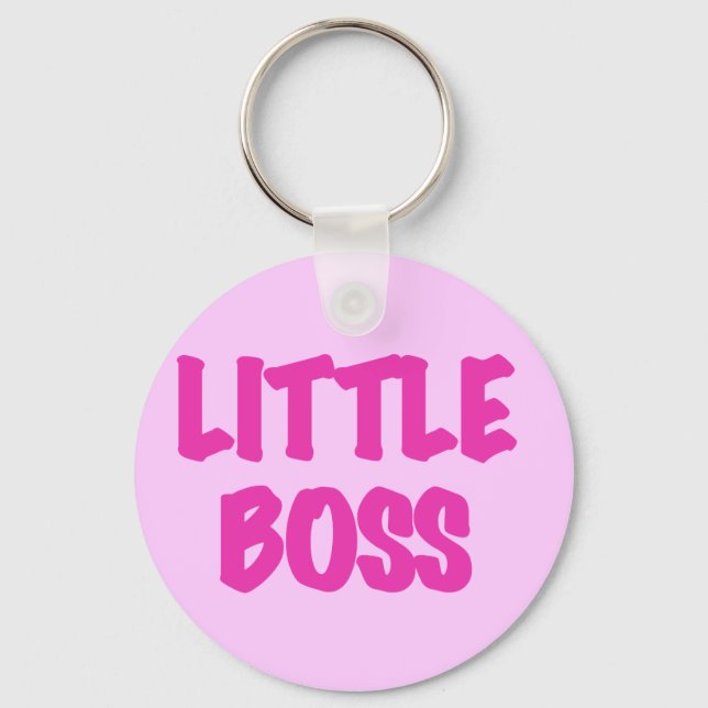 Porte-clés Little Boss - Chemises et cadeaux roses (Recto)