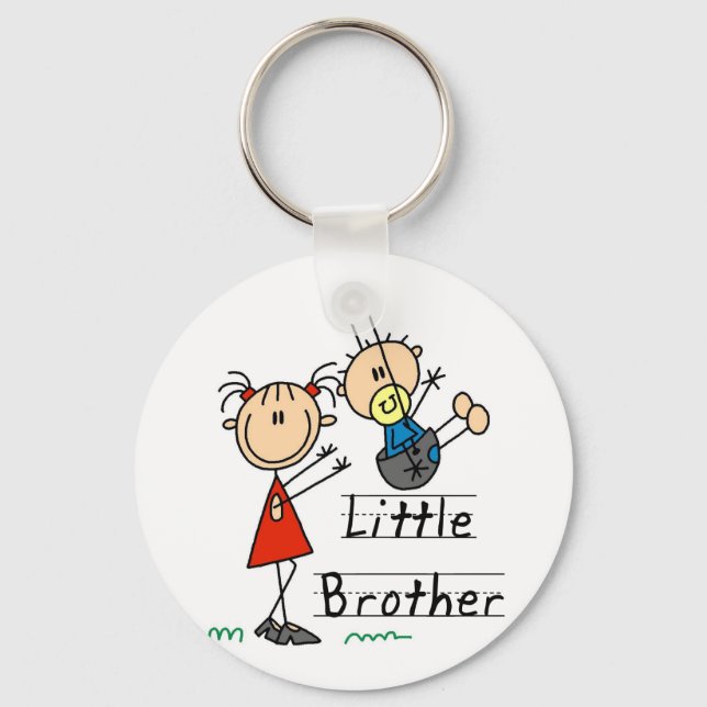 Porte-clés Little Brother avec Big Sister Tshirts (Recto)