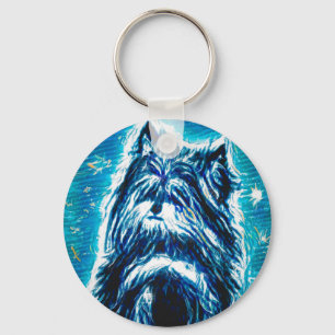 Porte-clés Little Doggy en bleu