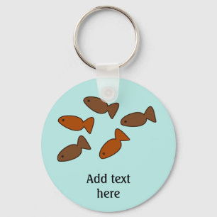 Porte-clés Little Fishes Cat Treat Graphic - Your Text 