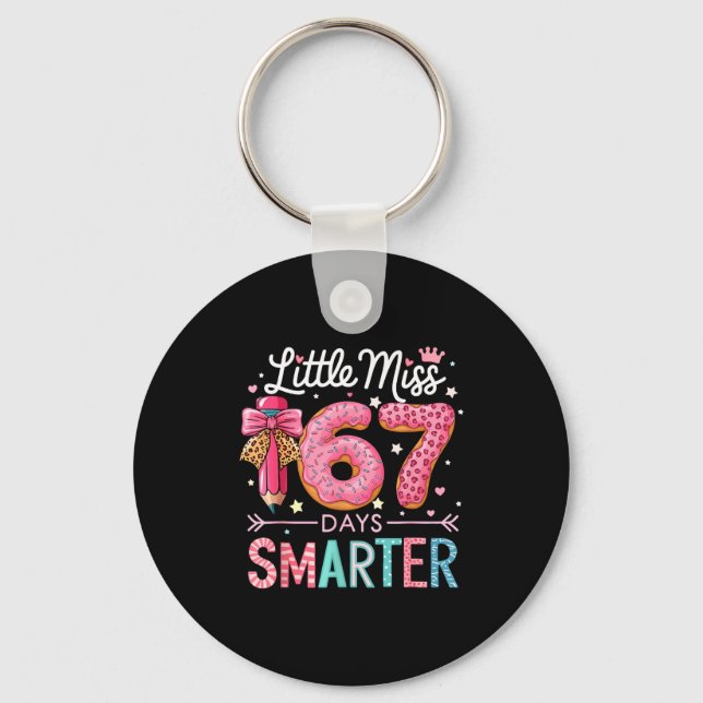 Porte-clés Little Miss 67 Days Smarter Donut Lover 67th Day O (Recto)