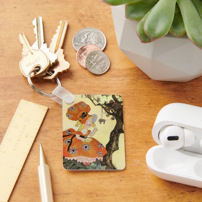 Porte-clés Little Miss Muffet & Spider, Vintage Mother Goose (Bureau)