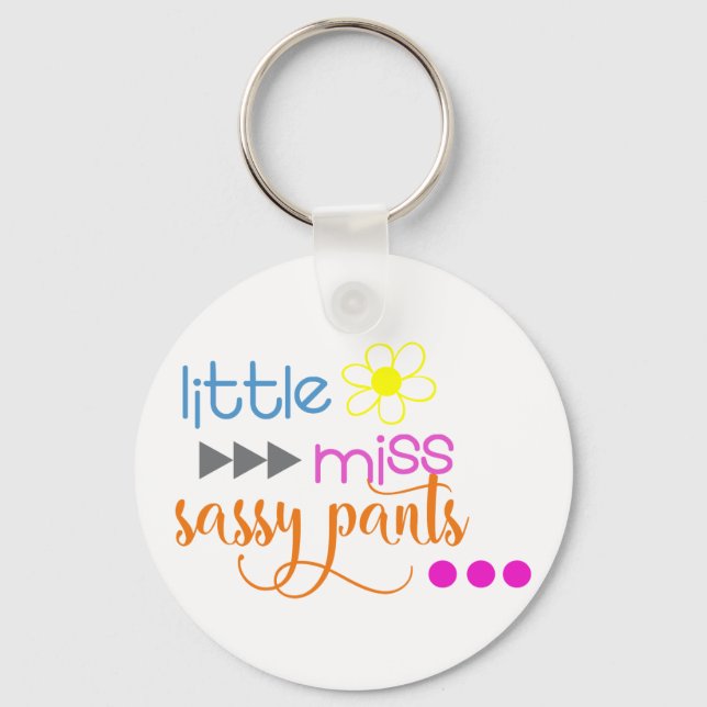 Porte-clés Little Miss Sassy Pants (Recto)