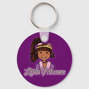 Porte-clés "Little Princess" dark hair purple keychain