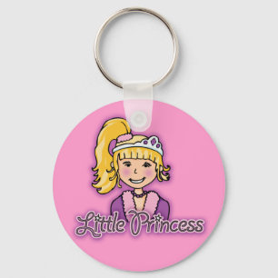 Porte-clés Little Princess texte blonde cheveux rose porte -