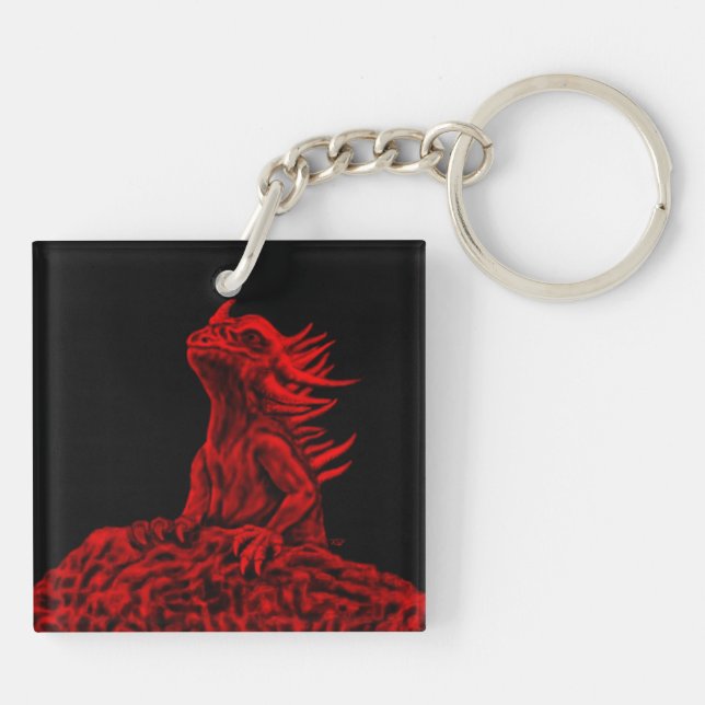 Porte-clés Little red Dragon (Dos)
