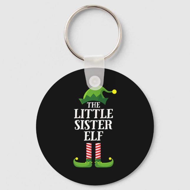Porte-clés Little Sister Elf Matching Family Group Christmas  (Recto)