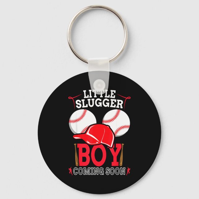 Porte-clés Little Slugger Boy Coming Soon Baby Announcement B (Recto)
