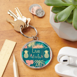Porte-clés Live Aloha Colorée Tropicales