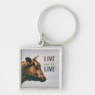 Porte-clés "Live and let live" vegan