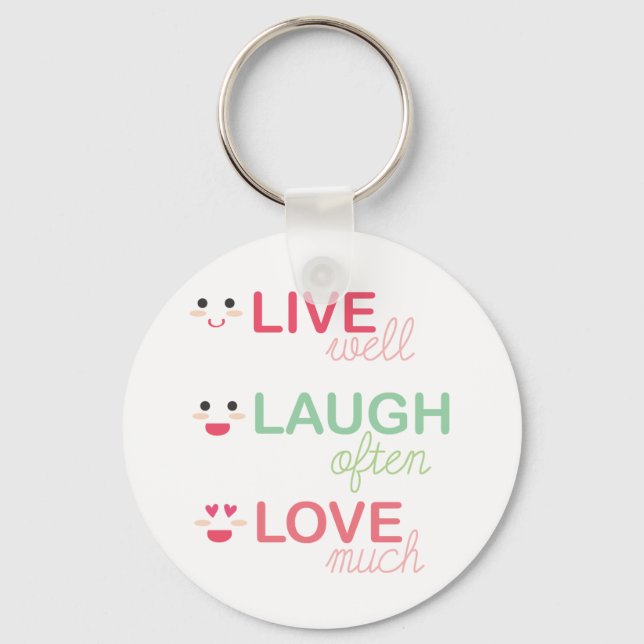 Porte-clés Live Laugh Love (Recto)