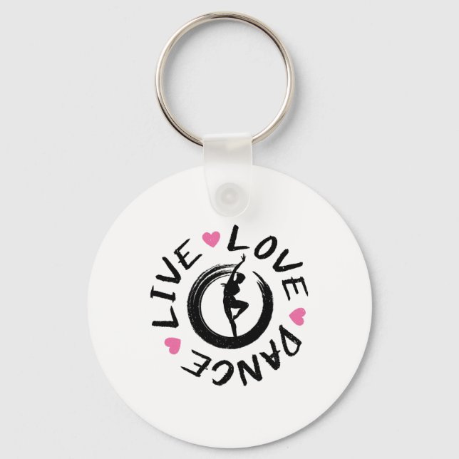 Porte-clés Live Love Dance Filles Ados Danseuses (Recto)